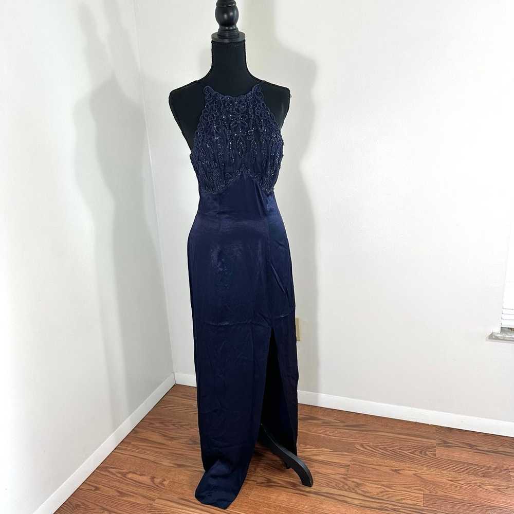 Vintage Blondie Nites blue formal dress - image 2