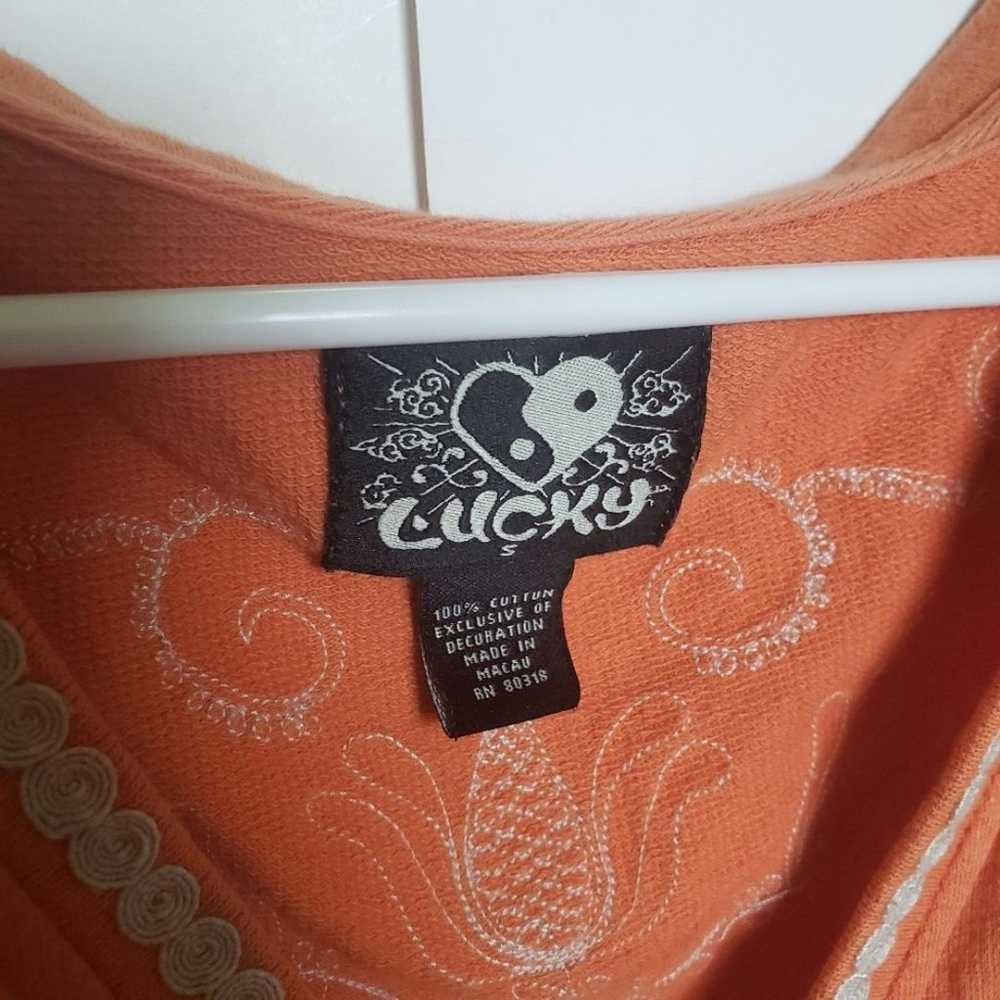 RARE! Lucky Brand Orange Embroidered Dress - S - image 10