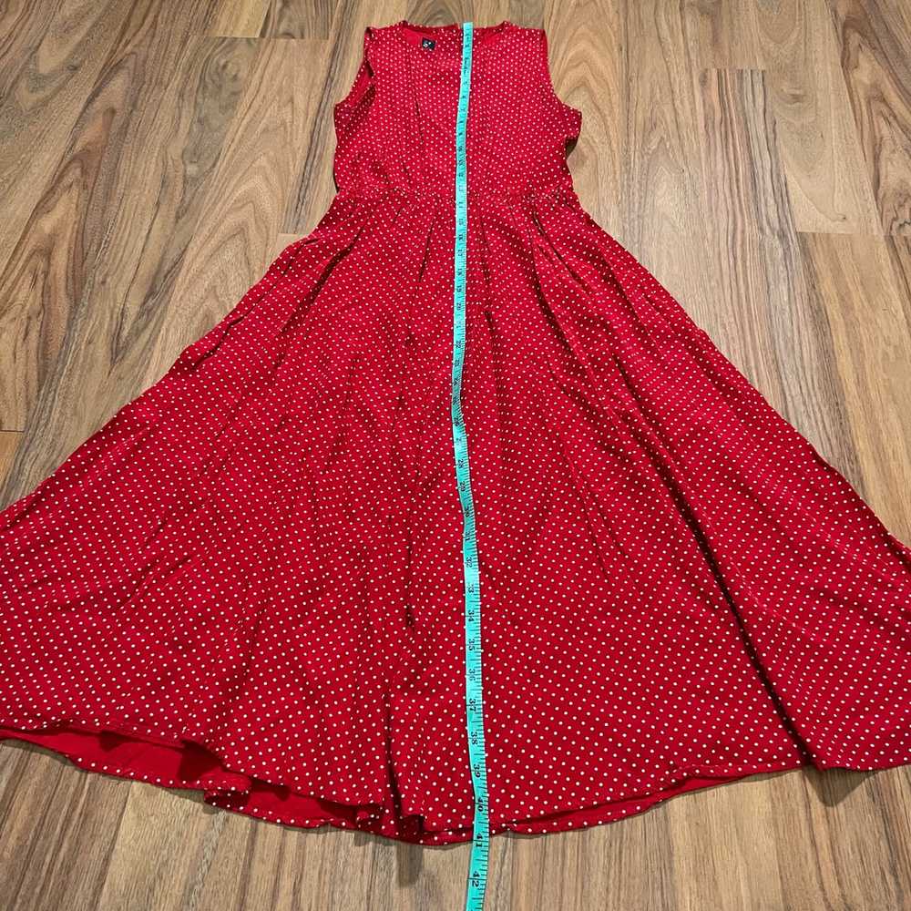 My Michelle Vintage 90s Dress Red Polka Dot Sleev… - image 10