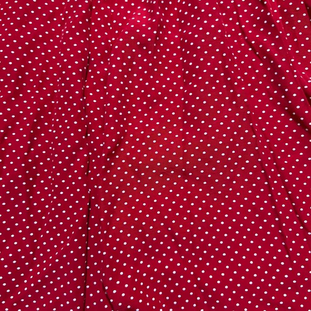 My Michelle Vintage 90s Dress Red Polka Dot Sleev… - image 6