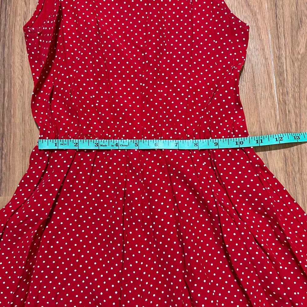 My Michelle Vintage 90s Dress Red Polka Dot Sleev… - image 9