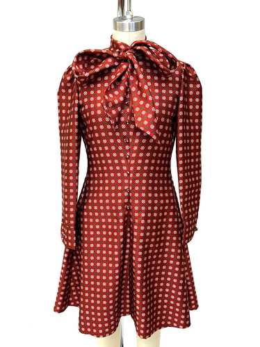 Geoffrey Beene Silk Jacquard Bow Dress*