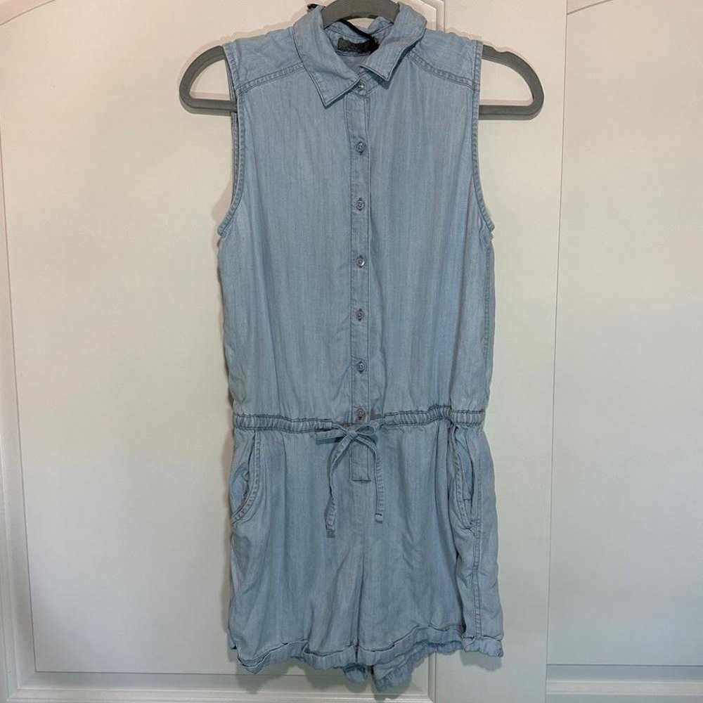 Prana Weekend Escape Romper Womens Vintage Blue T… - image 2