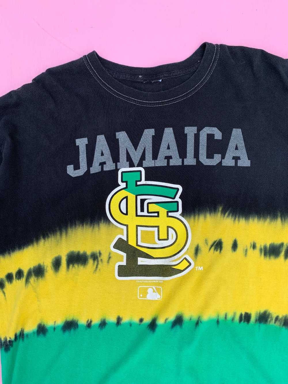 JAMAICA FLAG TIE-DYE T-SHIRT W/ ST LOUIS CARDINAL… - image 5