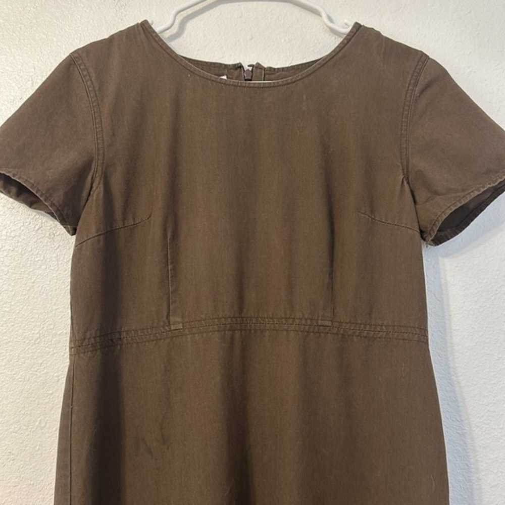 Talbots Chocolate Brown Chambray Maxi Dress Women… - image 2