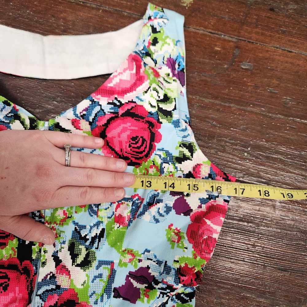 Unique Vintage rockabilly pinup floral swing dres… - image 9