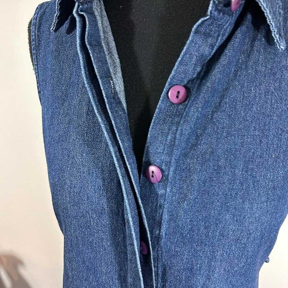 Vintage Y2k Faded Glory Denim Shirt Dress Womens … - image 3