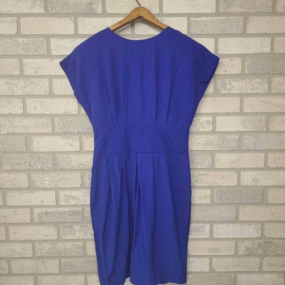 VTG 1990's Hearts Royal Blue Dress Size 6 - image 1