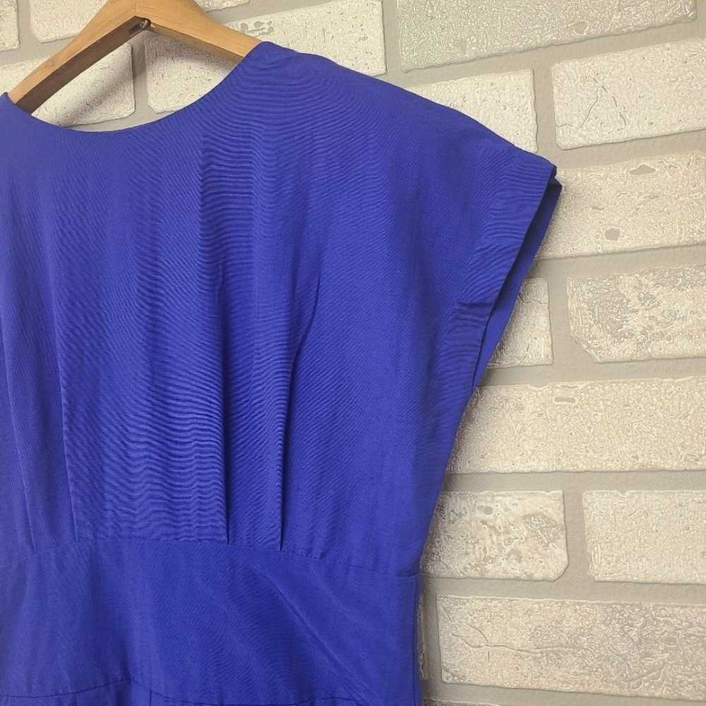 VTG 1990's Hearts Royal Blue Dress Size 6 - image 2