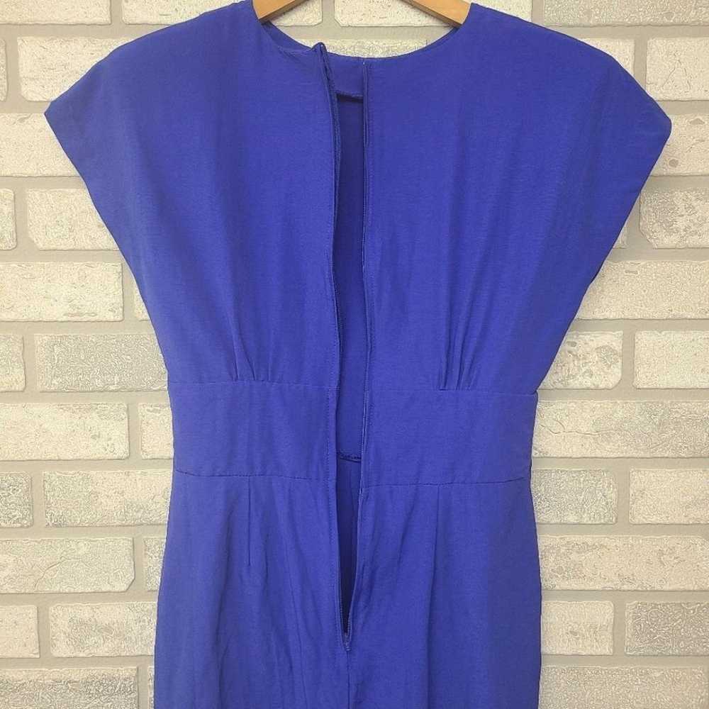 VTG 1990's Hearts Royal Blue Dress Size 6 - image 6