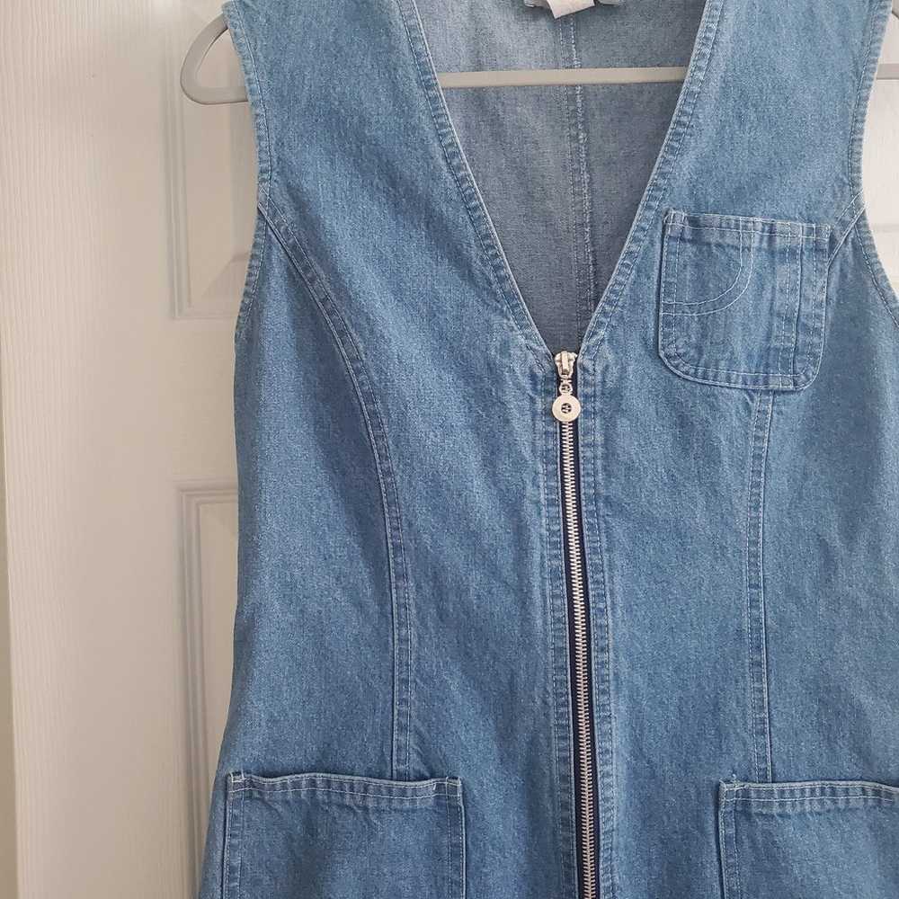 Carol Anderson California vintage zip-up denim dr… - image 2