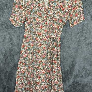 Vintage La Belle Fashions Inc. 100% Rayon Floral … - image 1