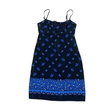 Fashion Bug Vintage Camisole Dress Blue Floral Ru… - image 1