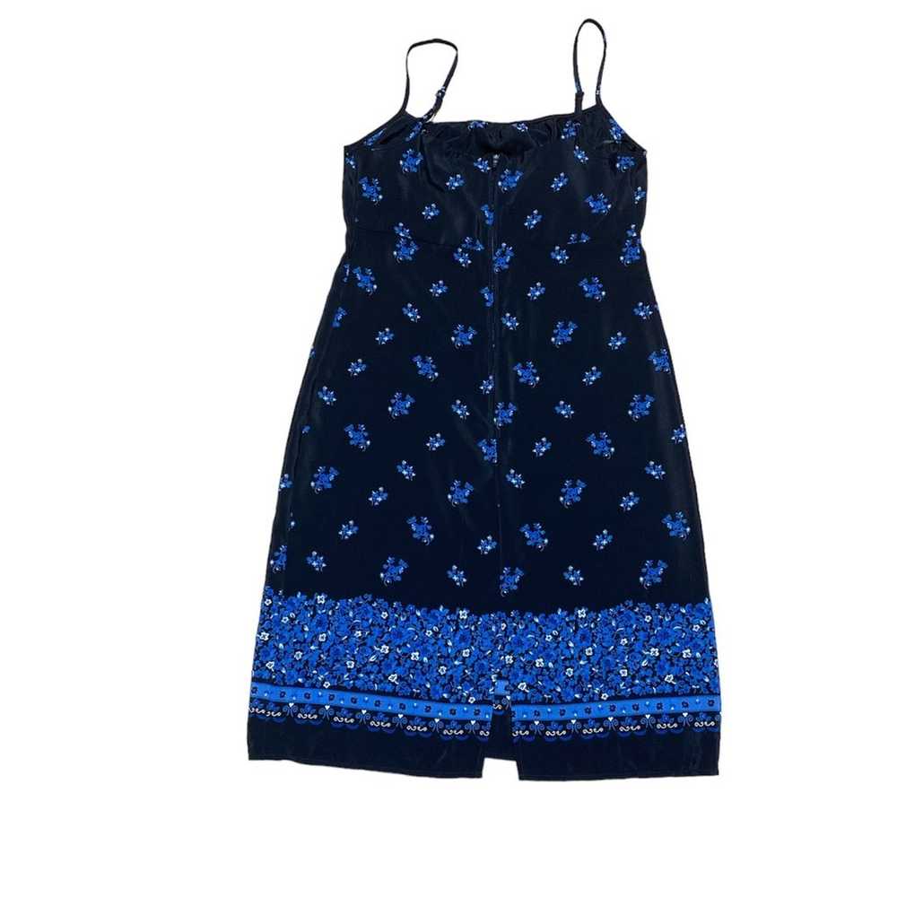 Fashion Bug Vintage Camisole Dress Blue Floral Ru… - image 2