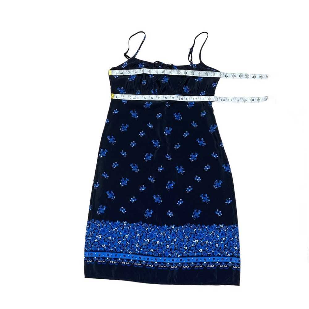 Fashion Bug Vintage Camisole Dress Blue Floral Ru… - image 3