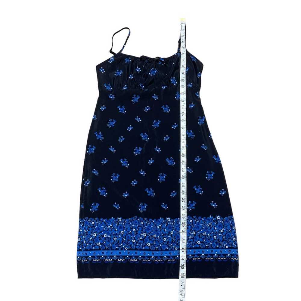 Fashion Bug Vintage Camisole Dress Blue Floral Ru… - image 4