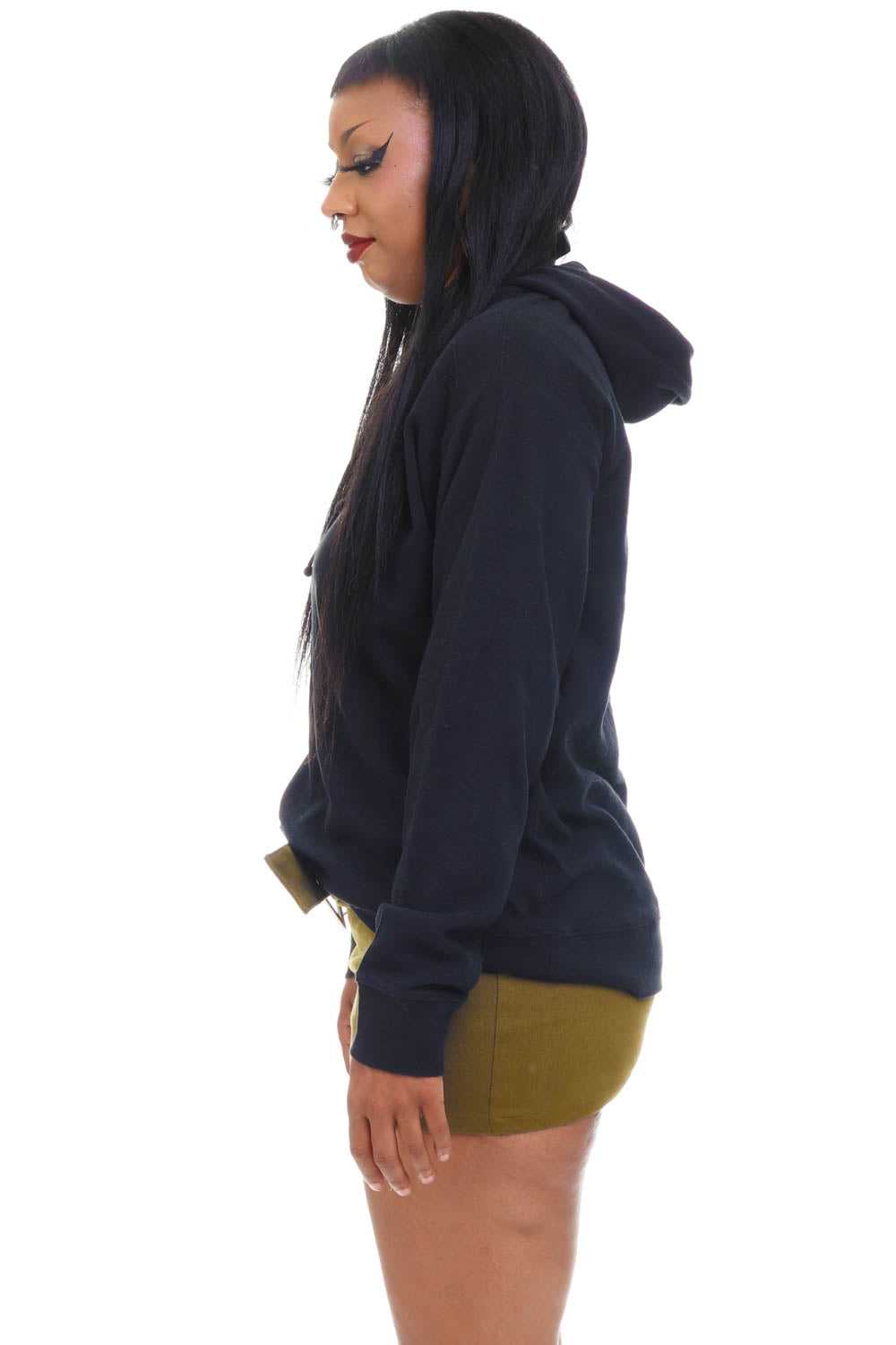 Vintage Y2K Classic Black Hoodie - OSFM - image 4