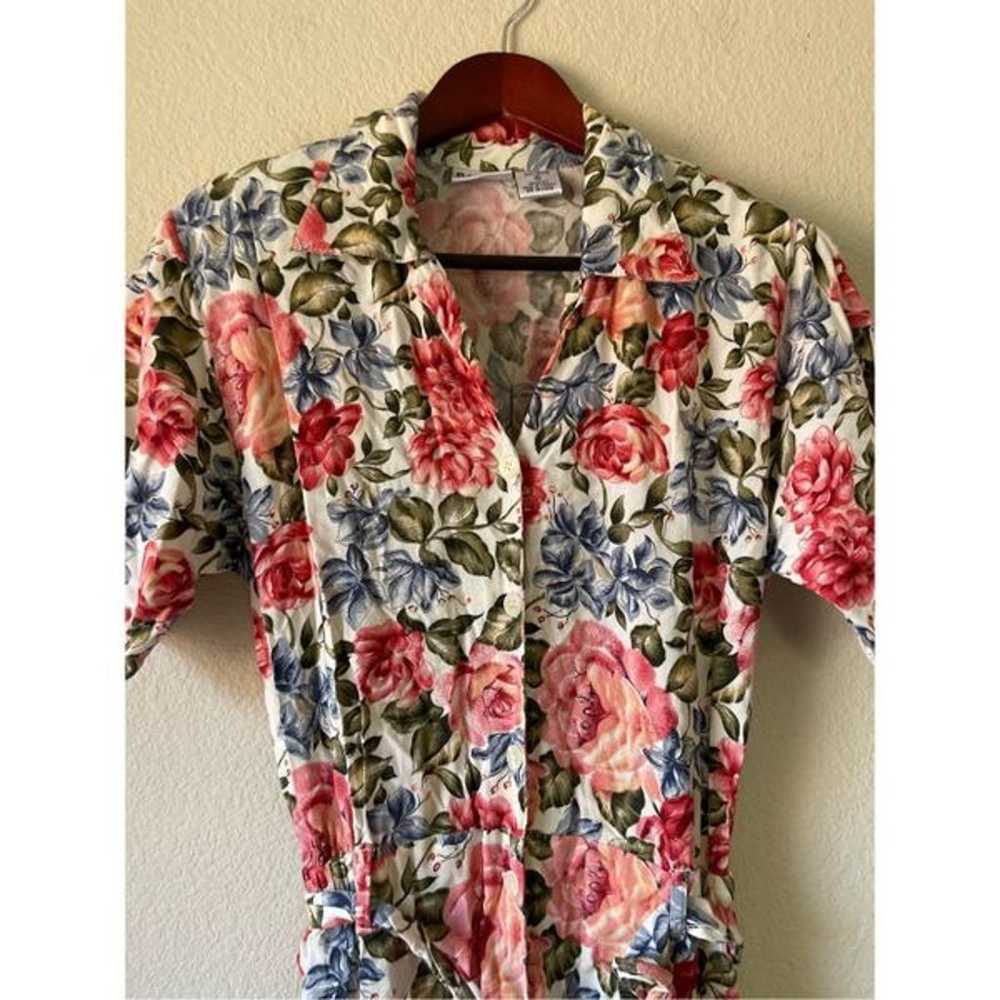 Vintage romper 80s/90s boho girly floral print si… - image 4