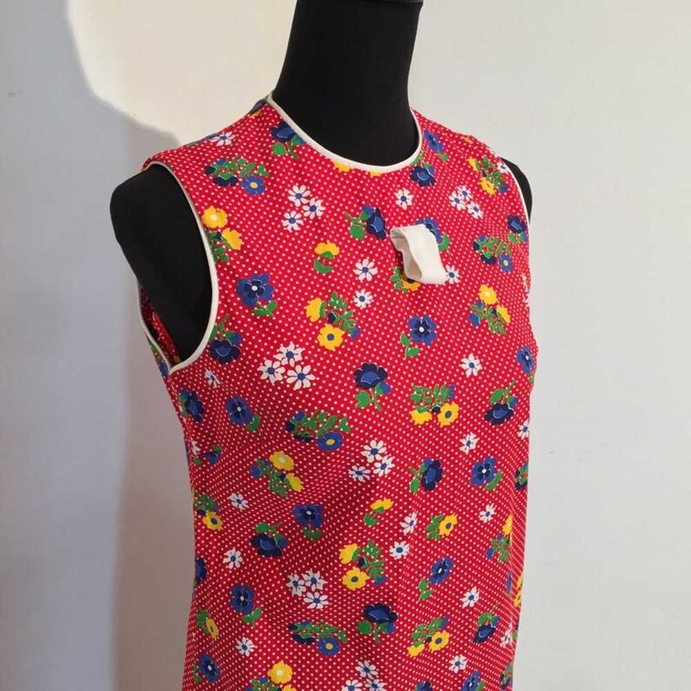 Vintage 60s Flower Power Mini Dress - image 2