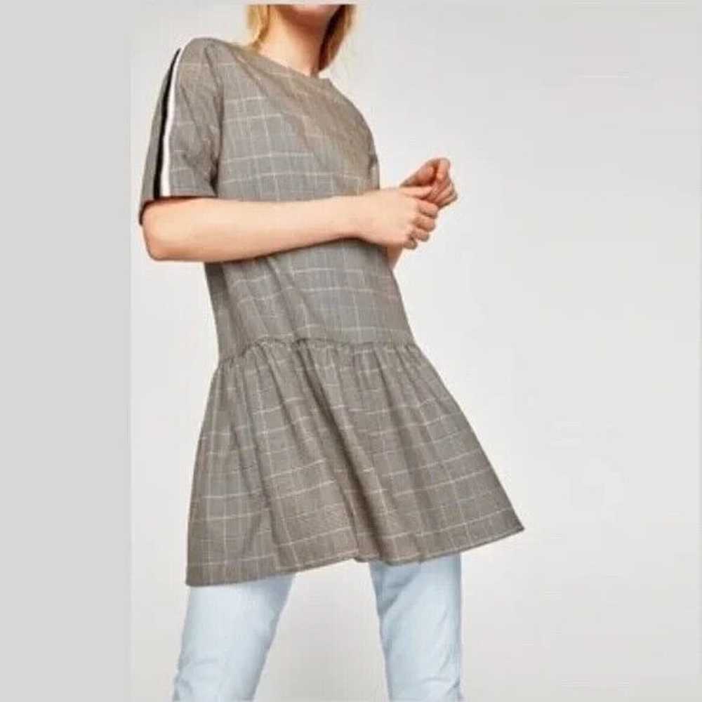 Zara Trafaluc Collection Plaid & Houndstooth Drop… - image 1