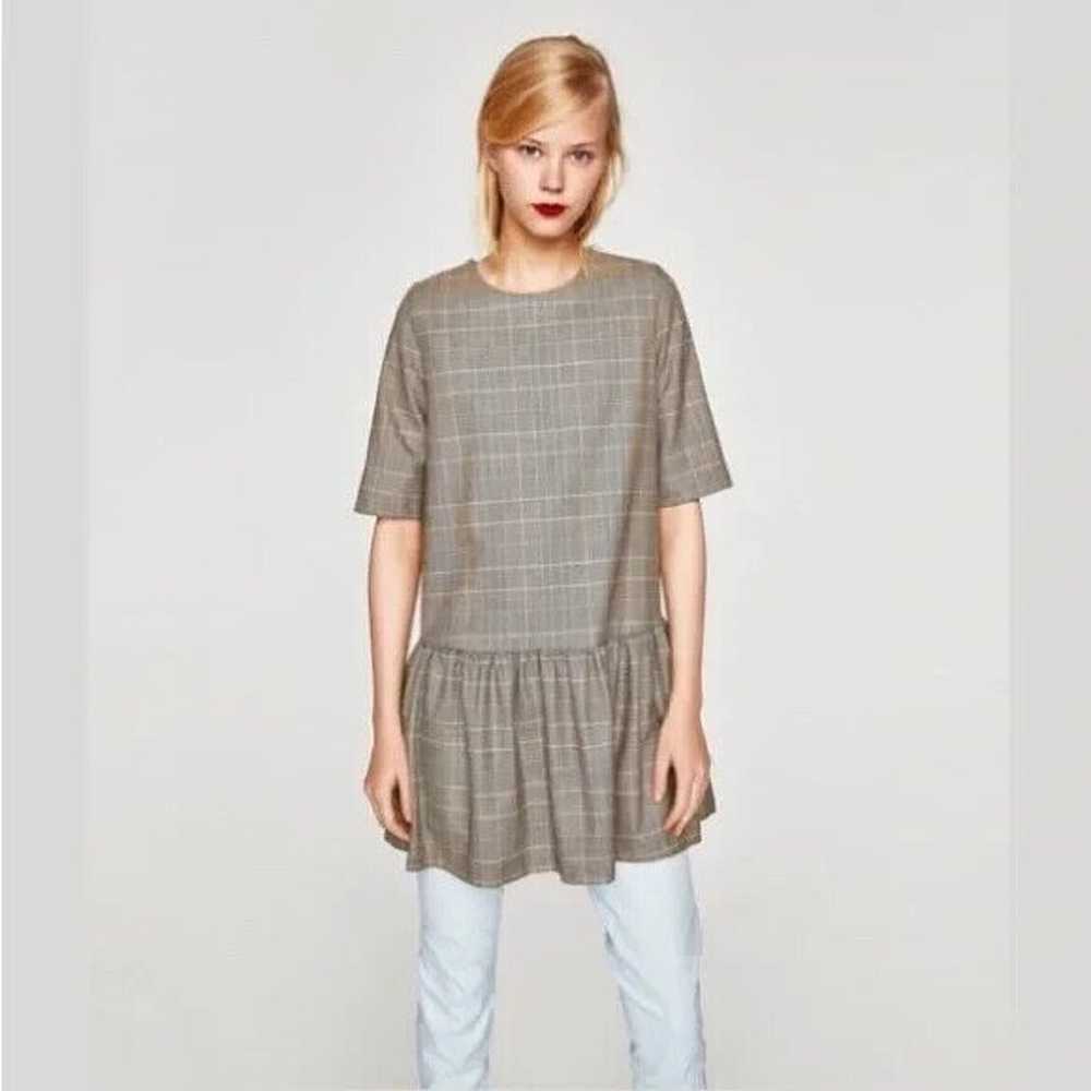 Zara Trafaluc Collection Plaid & Houndstooth Drop… - image 3