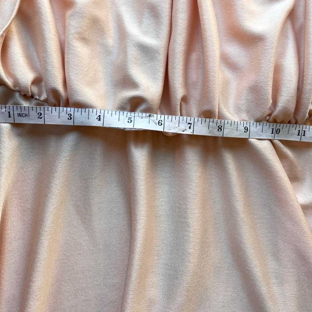 Vintage peach pink prom dress formal 70s Carrie s… - image 9