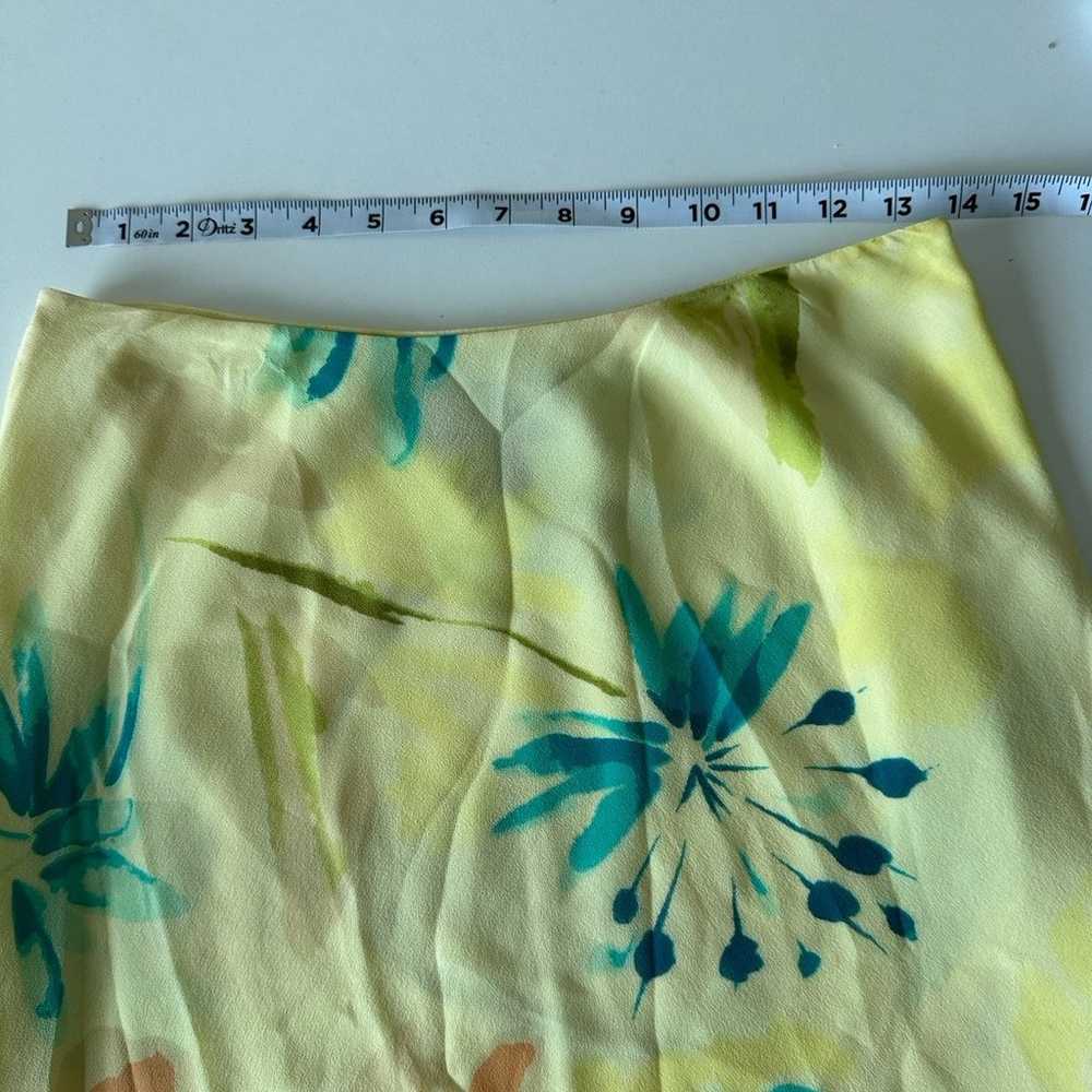 Spenser Jeremy Vintage 90s Yellow Blue Silk Flora… - image 3