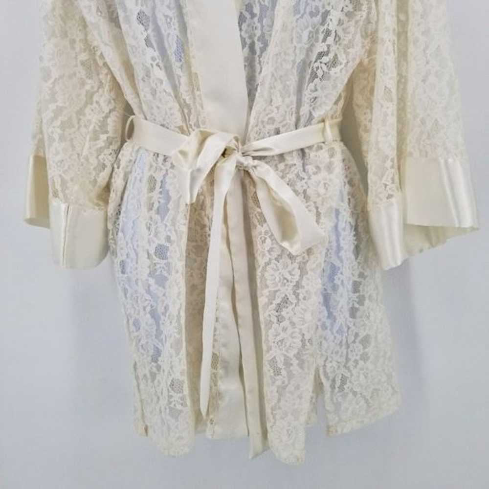 Victoria Secret Robe Lace White Small - image 3