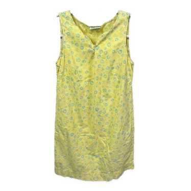 Vintage Fresh Produce 90s Yellow Sleeveless Flora… - image 1