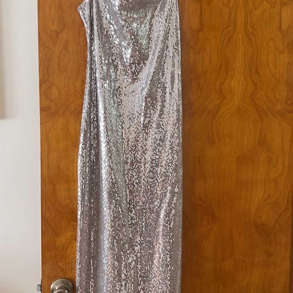 Vintage Bebe sequins silver dress - image 1