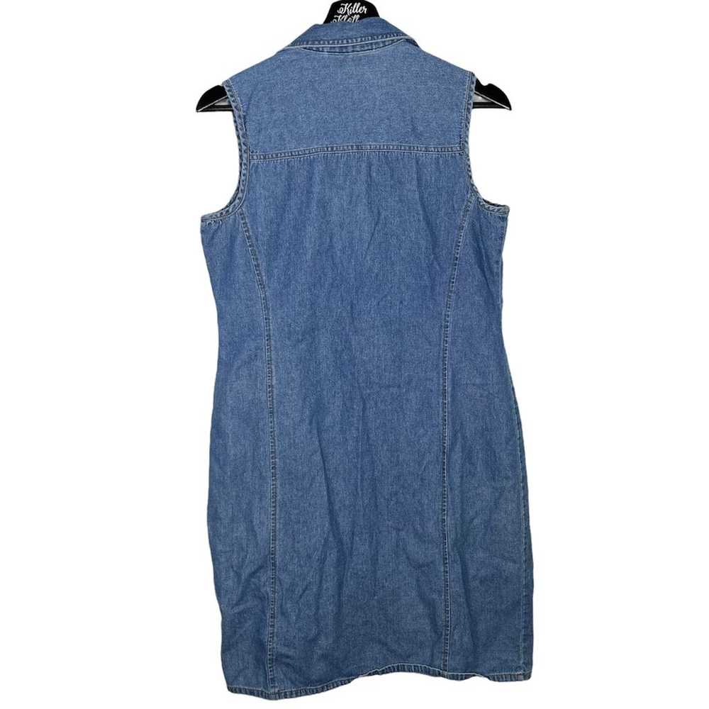 Vintage Denim Fitted Midi Dress - image 2