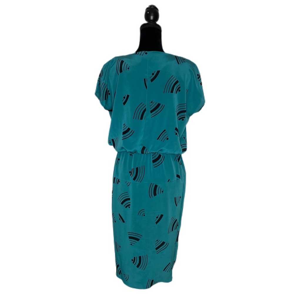 American Vintage Teal Geo Pattern Union Made Stre… - image 2