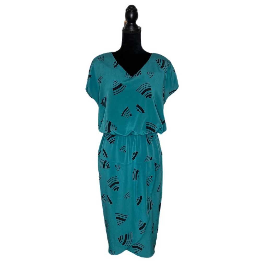 American Vintage Teal Geo Pattern Union Made Stre… - image 3