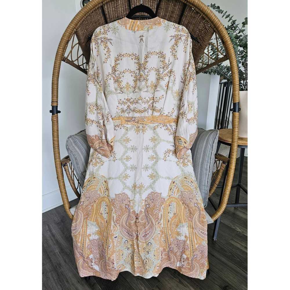 H&M S Floral Paisley Wide Sleeve Jacket Dress Kim… - image 6