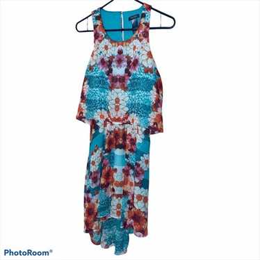 Bisou Bisou vibrant floral 2-tier dress