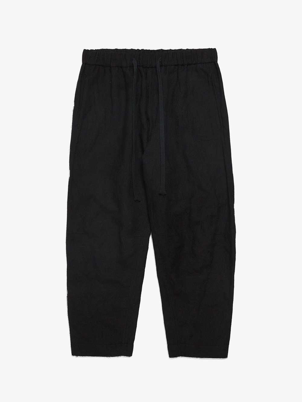 Ziggy Chen Black Drawstring Wool Blend Trousers - image 1