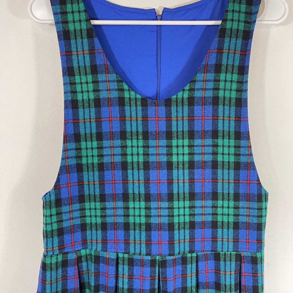 Vintage Handmade Dress Tartan Plaid Jumper Pinafo… - image 4