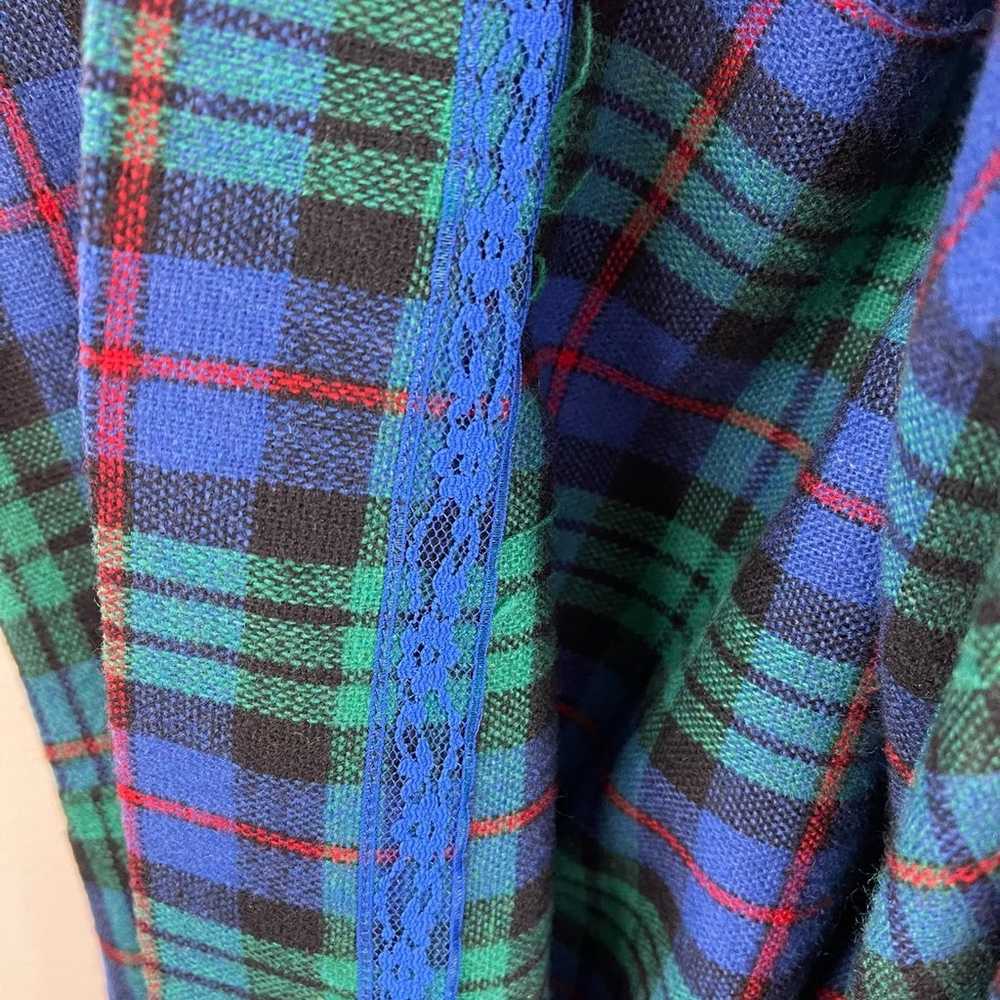 Vintage Handmade Dress Tartan Plaid Jumper Pinafo… - image 5