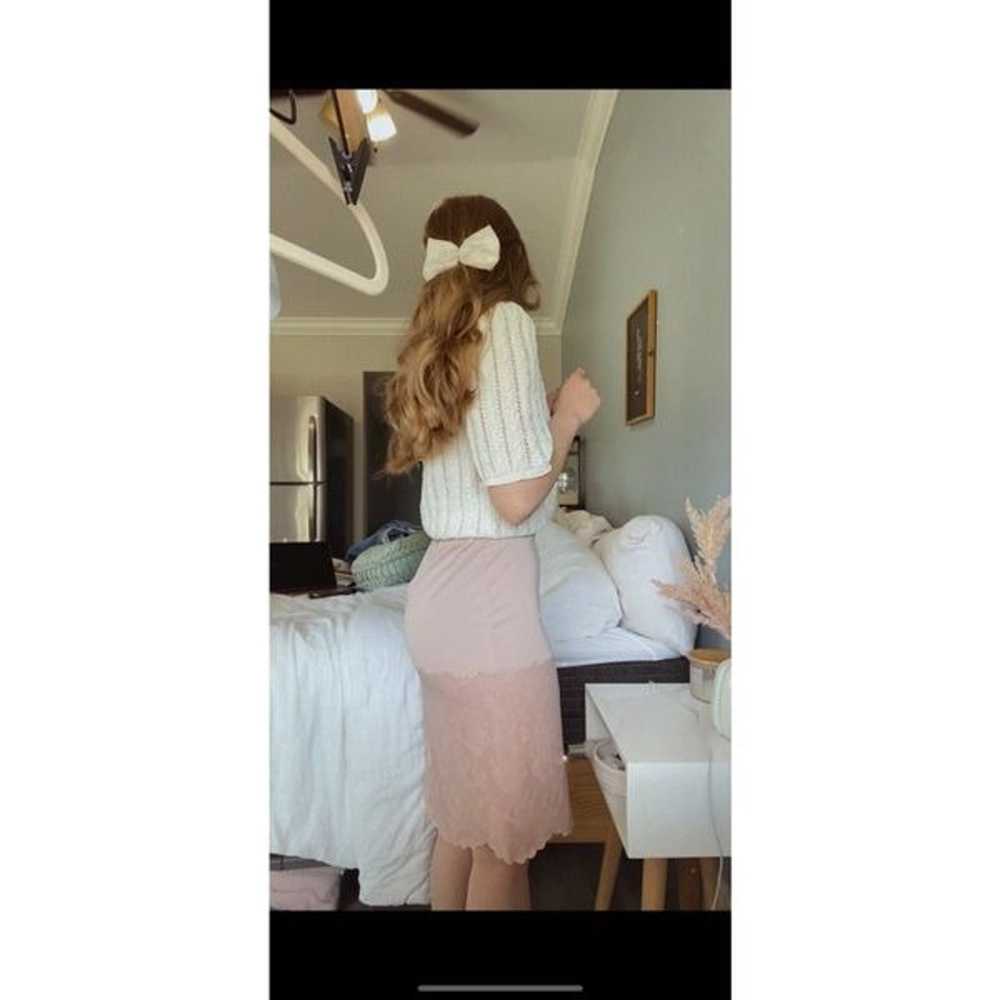 Vintage Blush Pink Skirt Slip - image 2