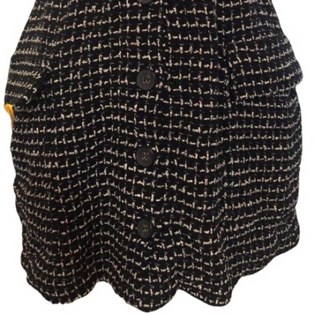 Zara Womans Tweed V Neck Pinafore Mini Dress Size… - image 3