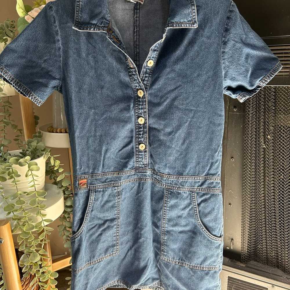 VTG For Joseph Denim Mini Dress (S) - image 1