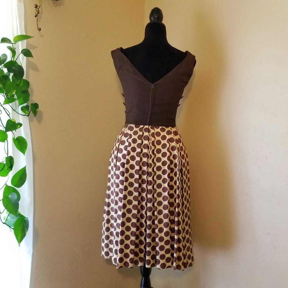 True Vintage Early 60's Fit and Flare Polka Dot D… - image 3