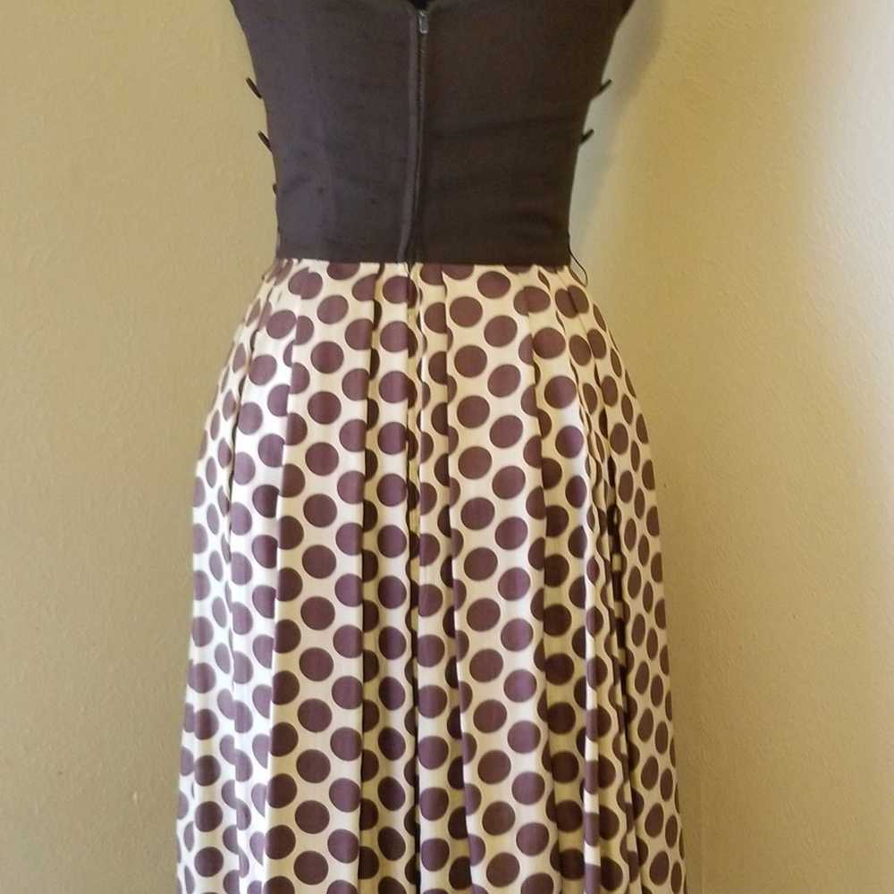 True Vintage Early 60's Fit and Flare Polka Dot D… - image 7