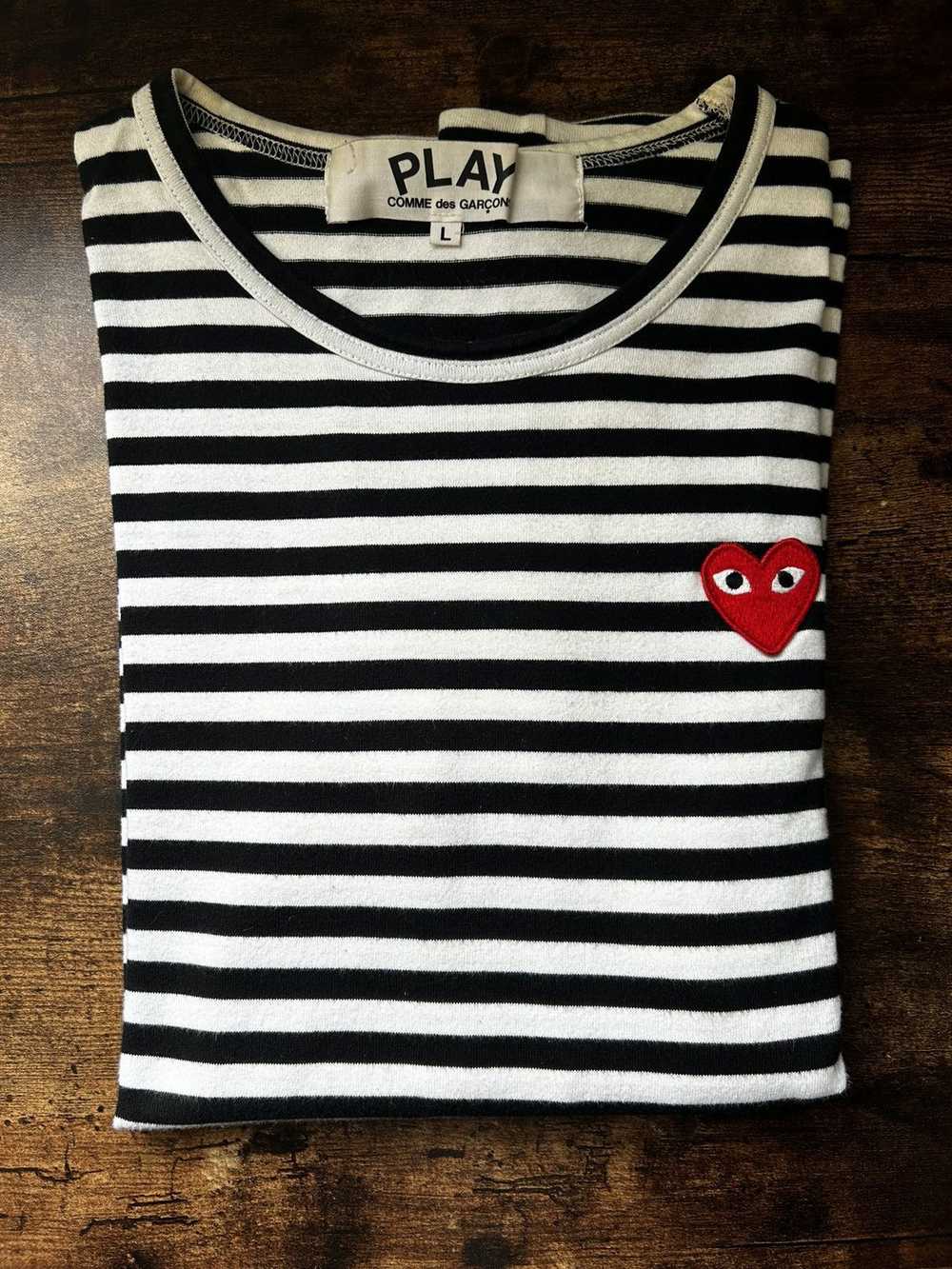 Comme Des Garcons Play CDG Play Black Striped Tee - image 4