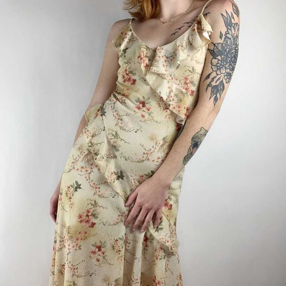 Vintage Cottage Core Floral Midi Dress - image 6