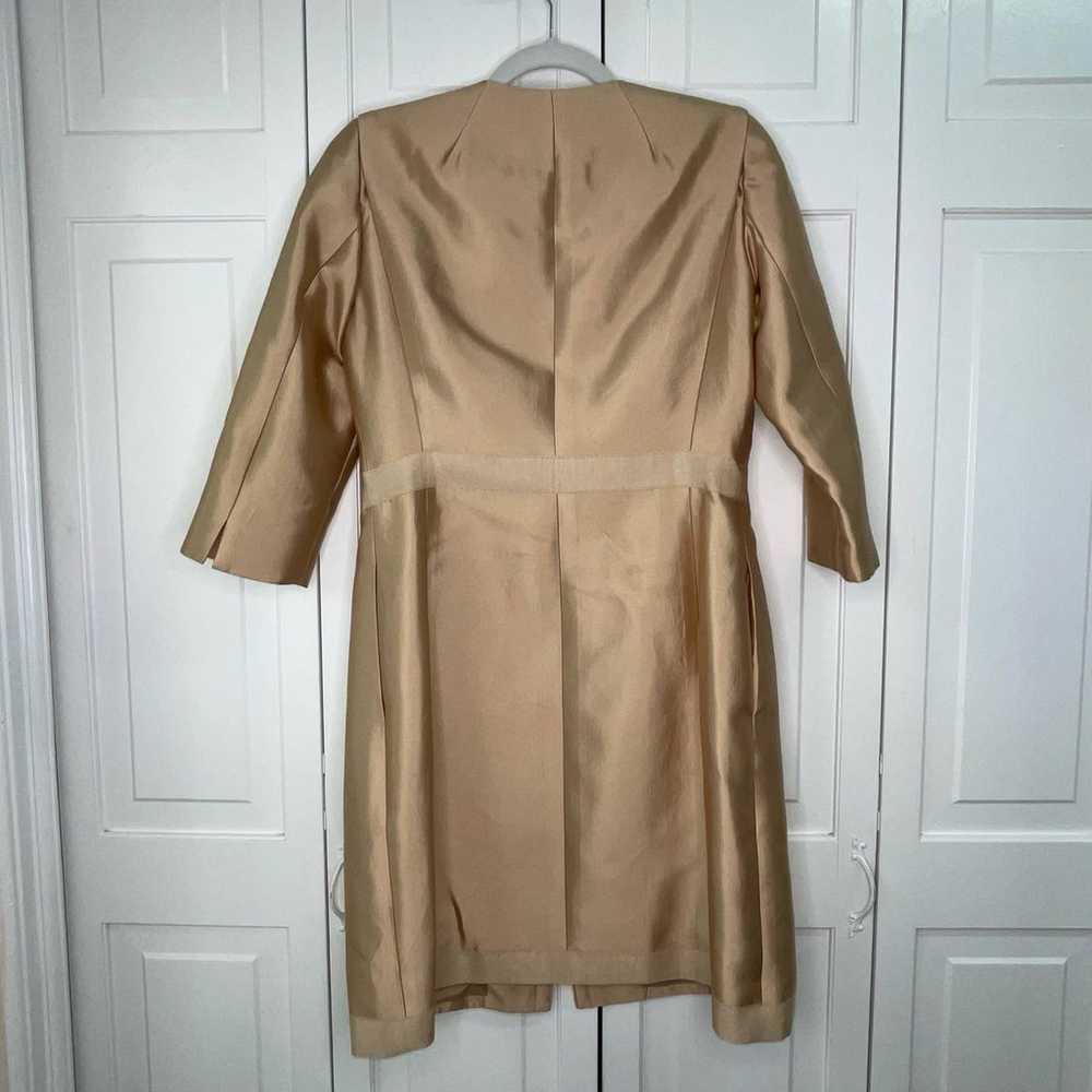 Vintage Etcetera Zip Front Silk and Cotton Gold T… - image 3