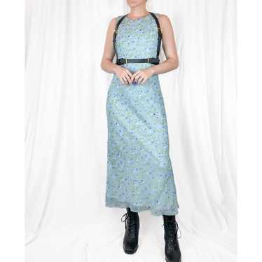 Vintage Y2K Maxi Dress • Blue Floral - image 1