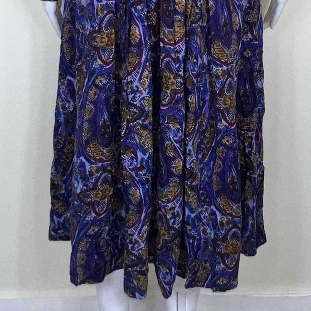 Cynthia Howie Vintage 1980s Ikat Pattern Dress - image 12