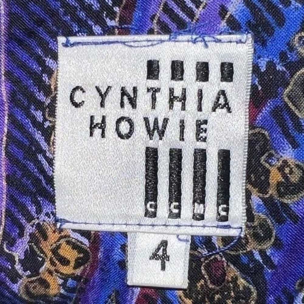 Cynthia Howie Vintage 1980s Ikat Pattern Dress - image 9