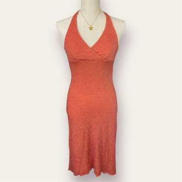 Vintage Early 2000s Halter Midi Dress - image 1